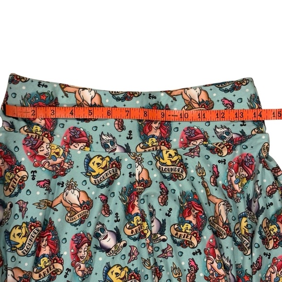 Disney Ariel Little Mermaid Handmade Skirt Flounder King Triton Size Medium - Picture 6 of 6
